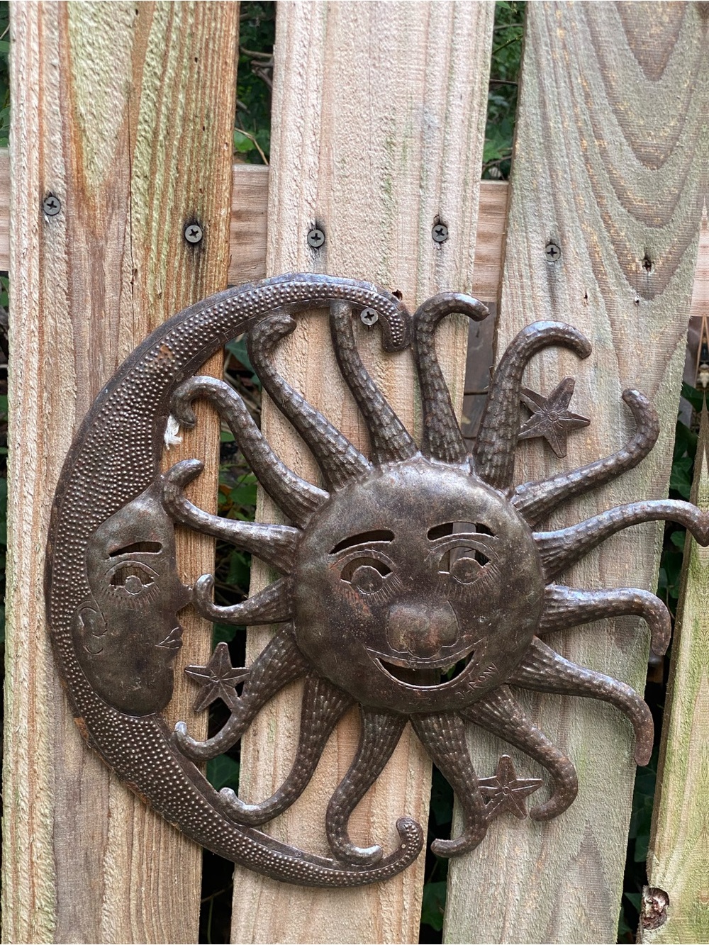 Sun and Moon Metal Wall Art Decor Vintage